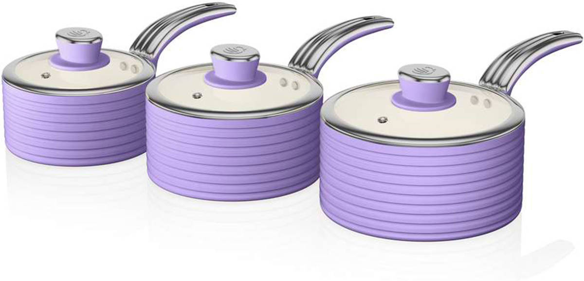 Batería de Cocina SWAN SWN-SWPS3020PURN Morado (3un)