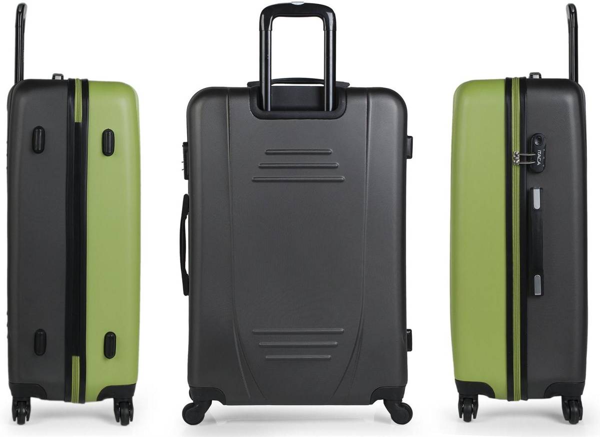 Maleta de Viaje ITACA Abs Texturizado (Grande - 100 L - Verde)