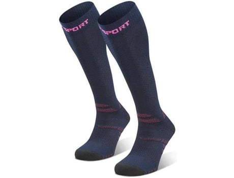 Medias BV SPORT Trek compression evo Hombre (M - Azul)