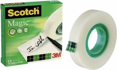 Cinta Adhesiva 3M Scotch Magic Invisible (33 m x 12 mm)