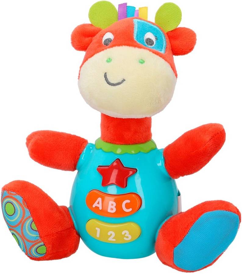 Winfun Peluche Jirafa que habla con luces de colores y sonidos musical primera infancia juguetes interactivos edad 3