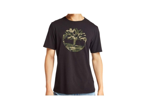 Camiseta para Hombre TIMBERLAND (L - Negro)