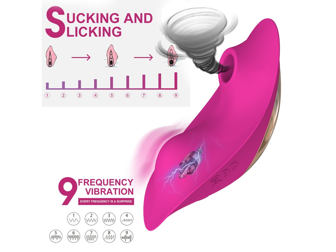 Vibrador de succión portátil 9 modos Control remoto Succionador Vibrador  Vagina Estimulador de clítoris (Rojo) ENZONS | Worten.es