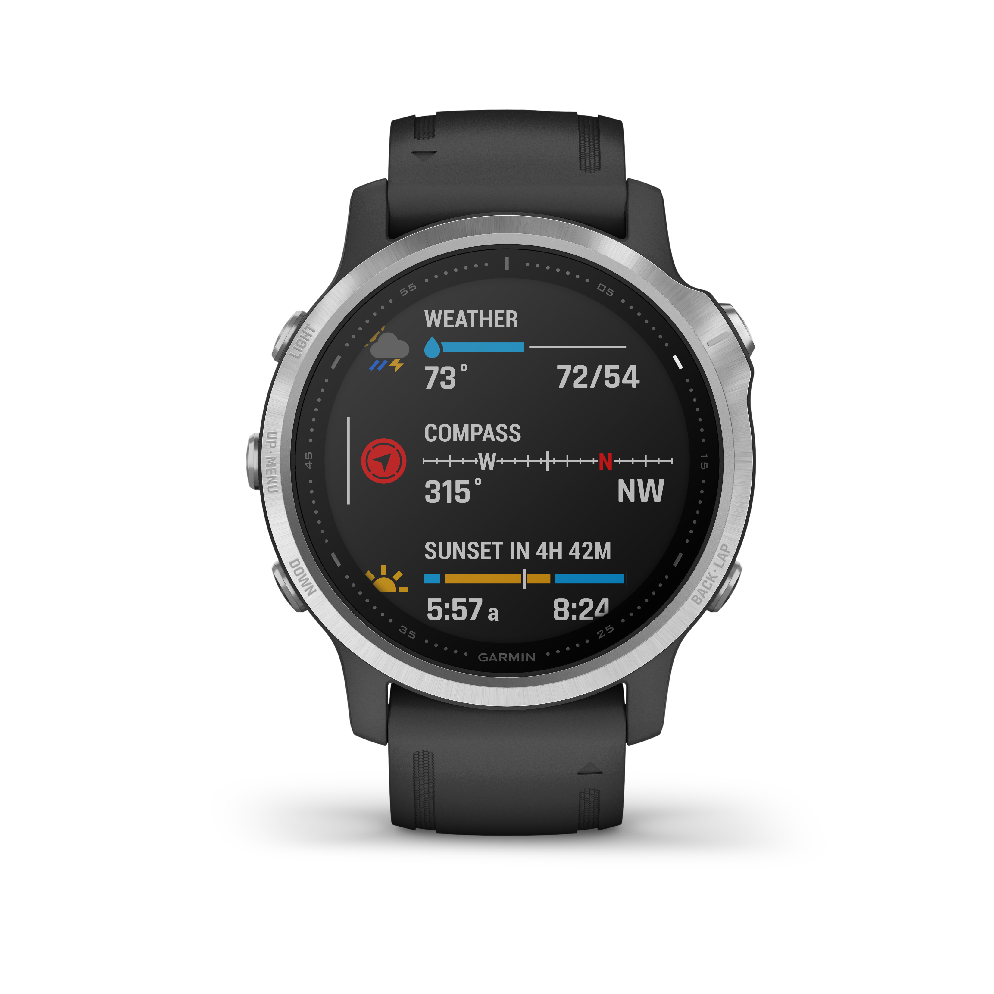 Reloj deportivo GARMIN Fenix 6S (Bluetooth - Hasta 9 días de autonomía - Negro)