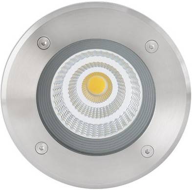 Faro Barcelona 70589 suria empotrable bombilla incluida led 24º 12w cuerpo de aluminio acero 316 cristal suelo inoxidable satinado y negro mate 12