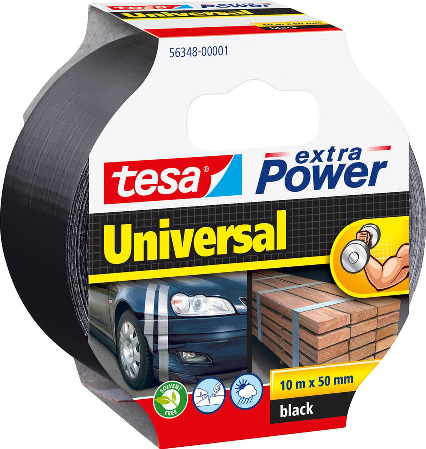 Cinta Adhesiva TESA Extra Power Universal Recarga (Negro - 10 m)