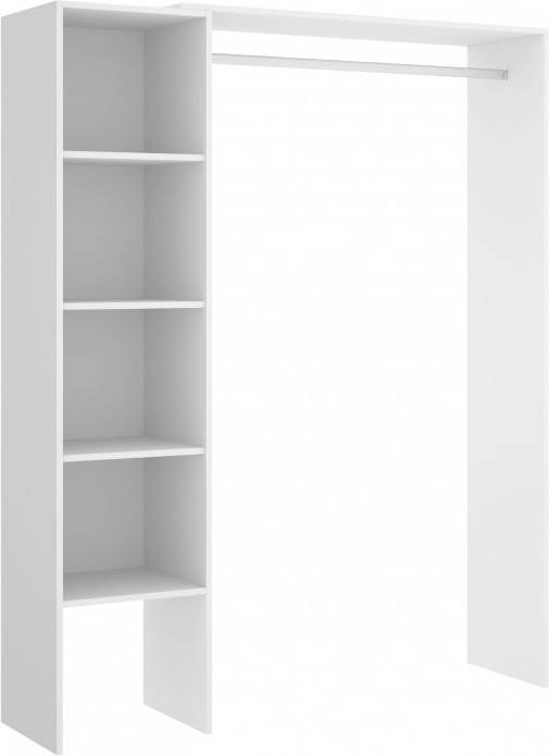 Guardarropa DKIT 03K13743 Blanco (Madera y Metal - 140 x 40 x 187 cm)