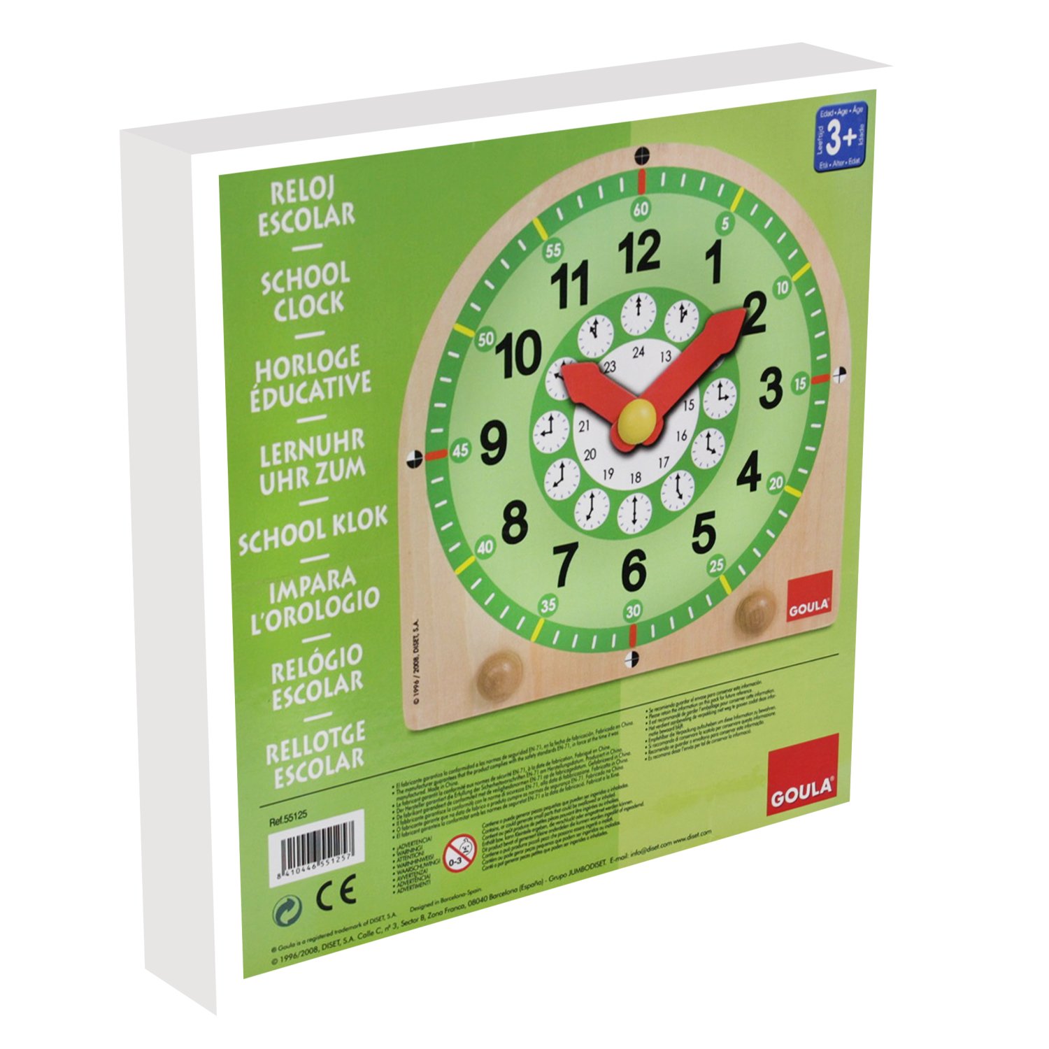 Reloj Escolar Jumbo learning clock goula el primer los pequeños aprender las horas partir de 3