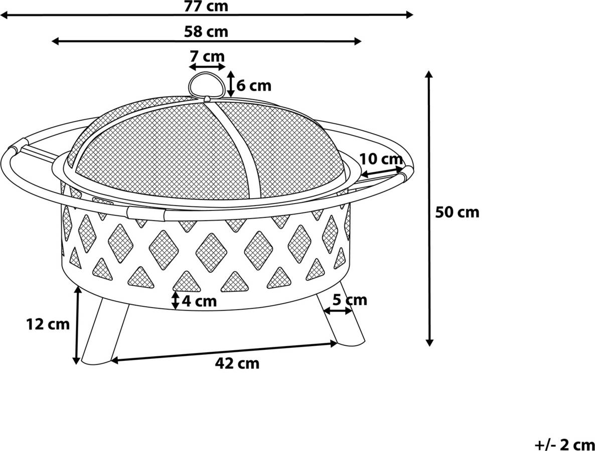 Chimenea Negra De acero redonda mayon exterior cm