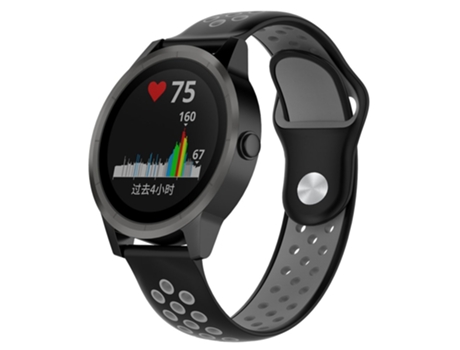 Brazalete SportyStyle PHONECARE para Garmin Forerunner 165 - Negro / Gris