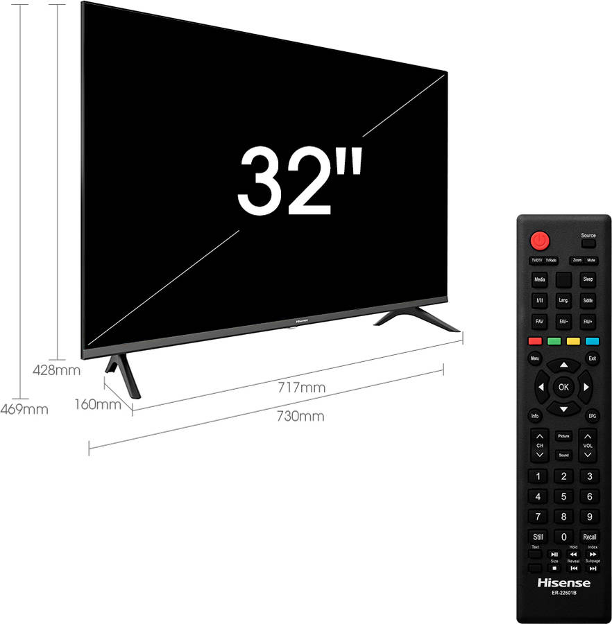 TV HISENSE 32A5100F (LED - 32'' - 81 cm - HD)