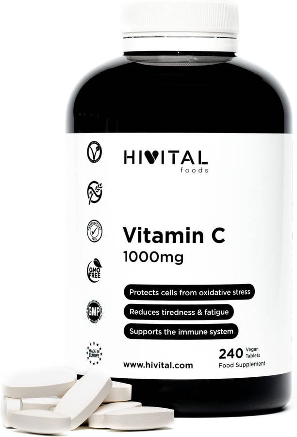 Complemento Alimentar HIVITAL Vitamina C (240 Comprimidos Veganos)