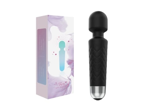 Masajeador Personal Recargable para Mujer -20 Patrones y 8 Velocidades -Vibrador de Clítoris Punto G Negro BISBISOUS