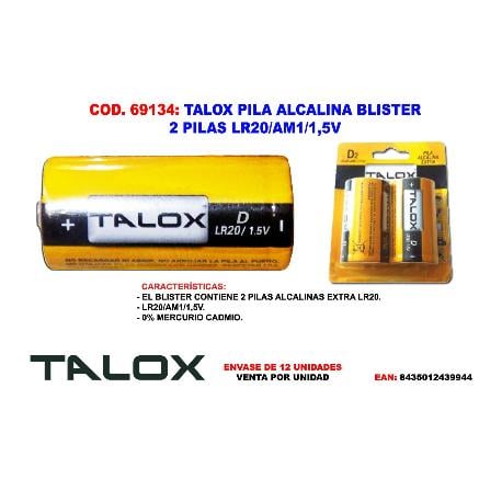 Talox Pila Alcalina blister 2 lr20