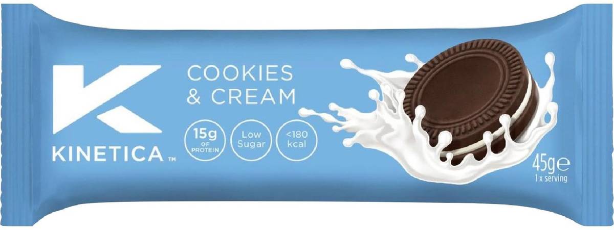 Barra de proteínas KINETICA Deluxe Cookies & Cream (45 g)