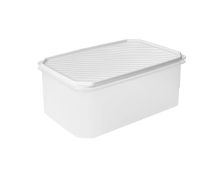 TATAY Top Flex - Recipiente Rectangular Plano 4.7L con Cierre a Presión. Blanco