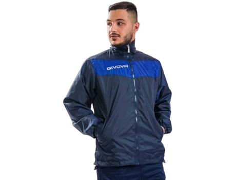 Abrigo para Hombre GIVOVA Rain Scudo Azul para Fútbol (L)