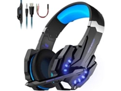 Auriculares Gaming ENKES Para PC Cancelación de ruido Micrófono estéreo ajustable Entrada de 3,5 mm Luz LED Ps4 Par