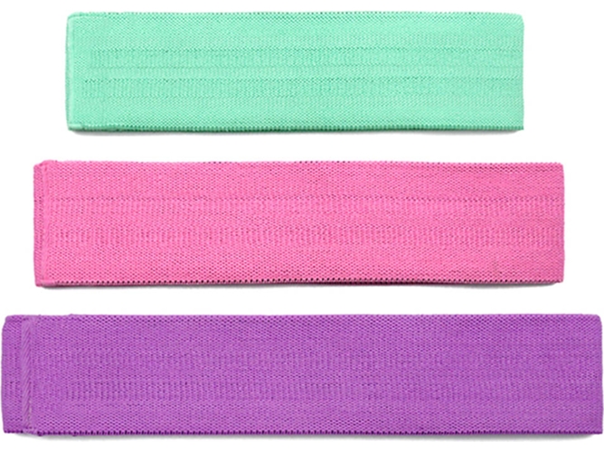 Conjunto de 3 Elásticos de Entrenamiento Rosa