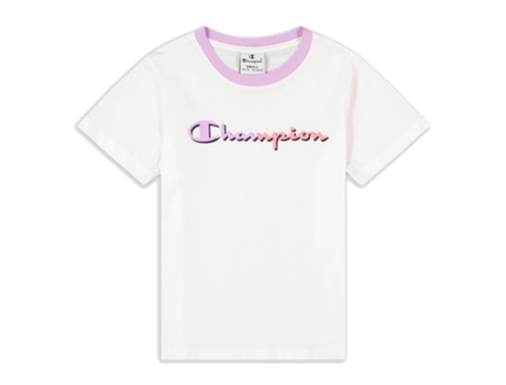 Camiseta de Niña CHAMPION Blanco (XL)