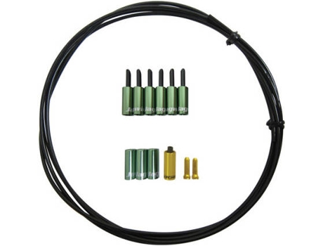 Kit de Cables de Freno JAGWIRE Universal Pro Housing Seal Kit-4Mm Solid Colour Shift-Cash Green (Verde - 0,4 cm )