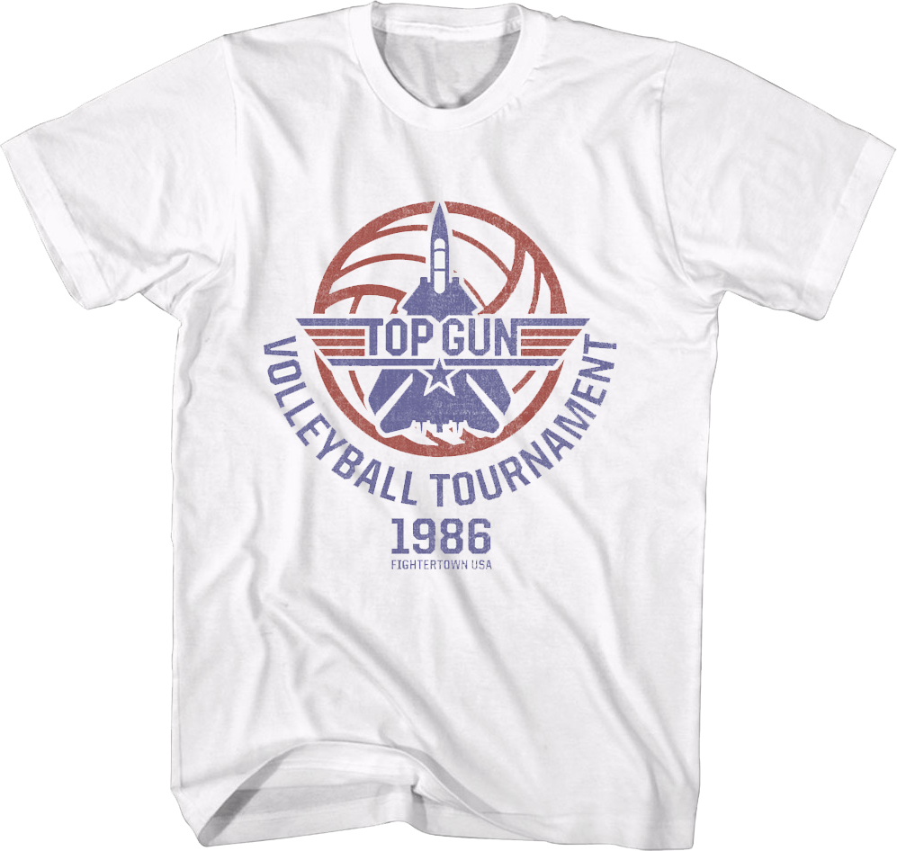 Camiseta Unisexo DEEPSTONE Volleyball Tournament Top Gun Blanco (L)