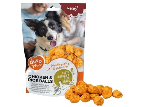 Brinquedo DUVO+ Meat! Bolas de Pollo y Arroz para Perro (Cantidad: 180 g)