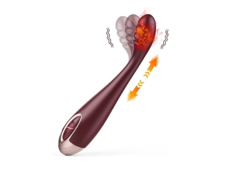 gSpot Vibrador de Clítoris Orgasmo Rápido Vibración de Dedo con 7 Vibraciones y 2 Modos de Calentamiento BISBISOUS Marrón