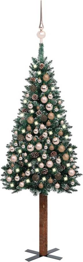 Árbol de Navidad VIDAXL con Luzes LED y Bolas (Verde - 77x210 cm)