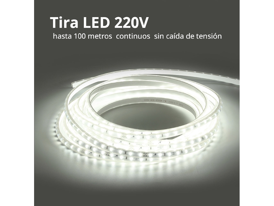 Tira LED 220V SMD5050, 60Led/m, RGB, carrete 50 metros - LEDBOX