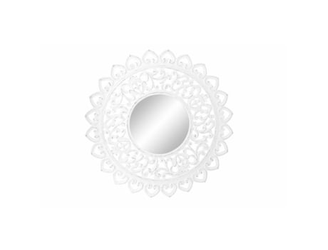 Espejo de pared DKD Home Decor Cristal Blanco Mandala Madera MDF Decapé (90 x 2,5 x 90 cm)