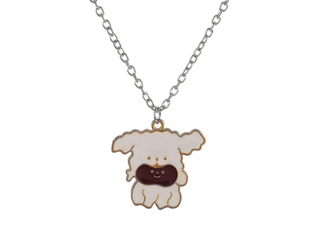 Lindo collar de anime caricatura colgante de cerezo cinnamoroll accesorios para regalos