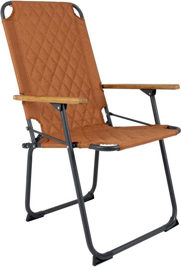 Silla BO-CAMP plegable de camping Jefferson (Marrón - 68x58x101 cm)