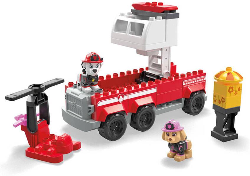 Blocs de Construcción MEGA BLOKS Patrulha Pata Central Bombeiros Marshall (Edad Mínima: 3 Años - 30,5 x 9 x 26 cm)