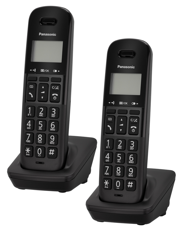 Teléfono Fijo PANASONIC KX-TGB612 Dect Duo Basico Negro