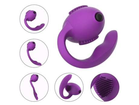 Vibrador de huevo de salto multifrecuencia inalámbrico para mujer (púrpura) VEANXIN