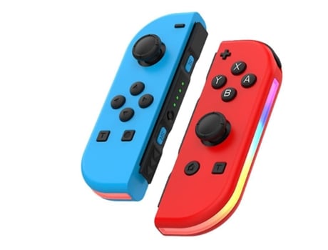 Kit Joycon Com Led Rgb Para Nintendo Switch Azul/Rojo VENISYMLIS