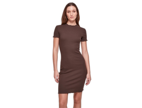 Vestido camisero de canalé para mujer Urban Classics (Tam: L)