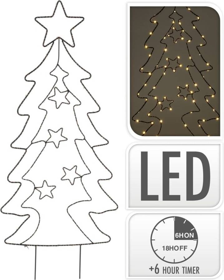 De Navidad Ambiance 90 luces led negro 36x85cm