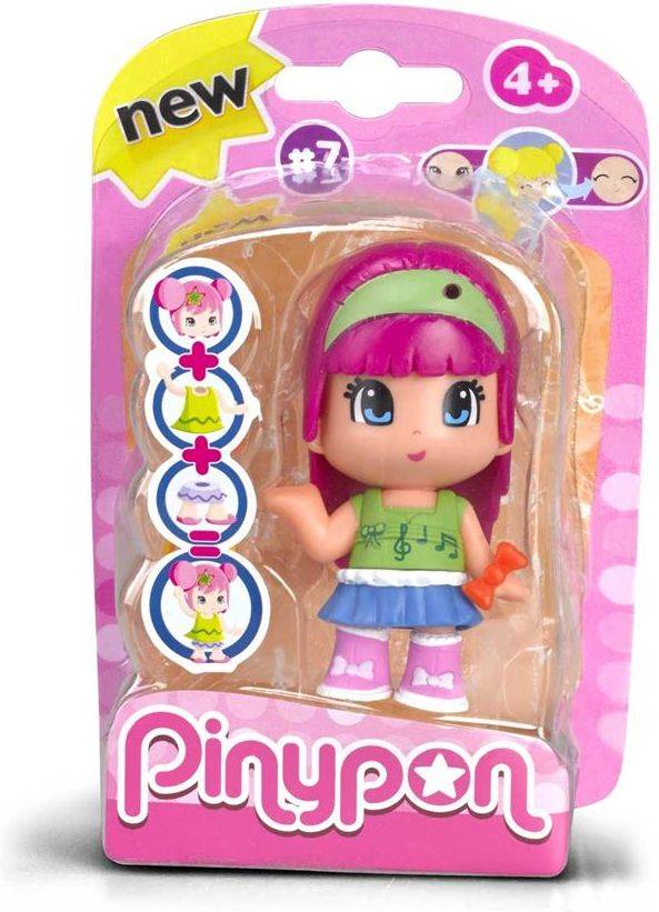 Conjunto de Jugar FAMOSA Pinypon chica pelo rosa serie 7