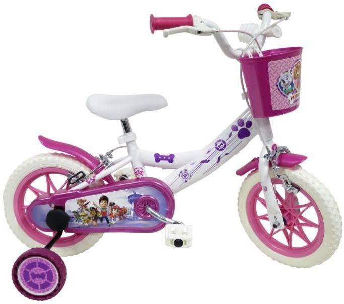 Bicicleta Infantil PATRULHA PATA 12" Rosa y Blanco