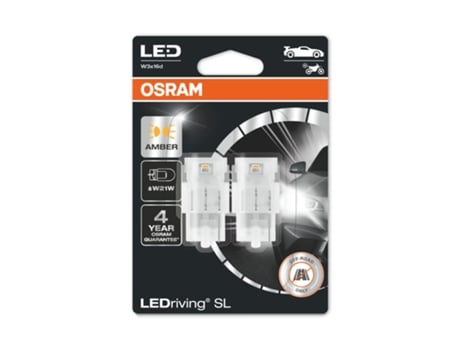 Kit 2 Bombillas Led W21W 12V1.3W Ledriving® Sl Amarillo OSRAM