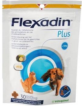 Complemento Alimenticio para Perros VETOQUINOL Flexadin Plus (30 Tabletas - Razas Pequeñas)