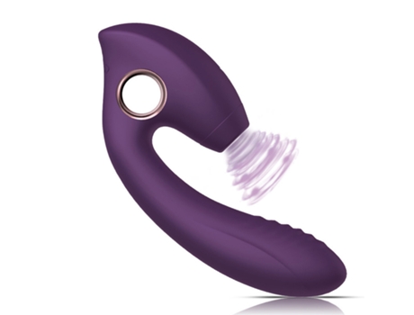 Vibrador de masaje de succión portátil 2 en 1 para mujeres (púrpura) VEANXIN