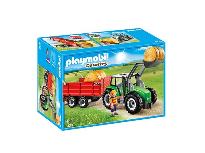 playmobil tractor con remolque