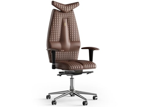 Silla de Oficina KULIK SYSTEM Jet Stitching Cuero (Castanho -130x50x50cm)