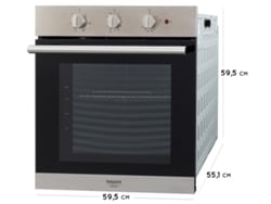 Horno HOTPOINT FA2 530 H IX (66 L - 59.5 cm - Hidrolítico - Inox)