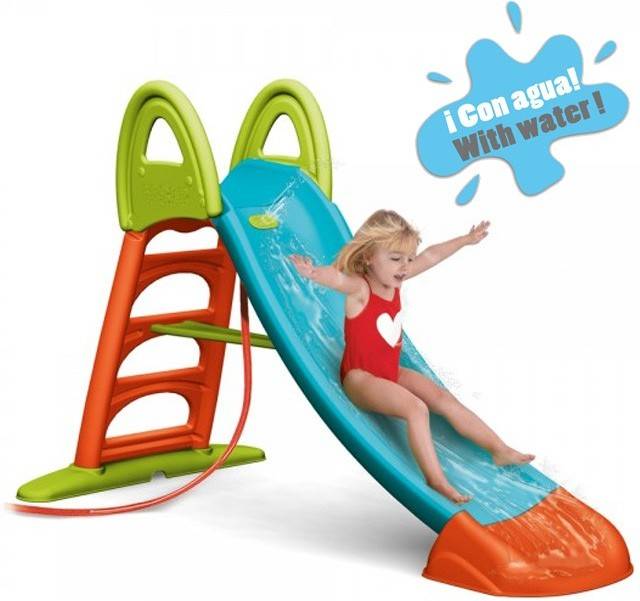 Feber Slide 10 con agua hueco para la poner manguera escaleras antideslizantes multicolor de gran tobogan 800009592