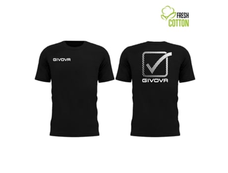 Camiseta Unisexo GIVOVA (3XL - Negro)