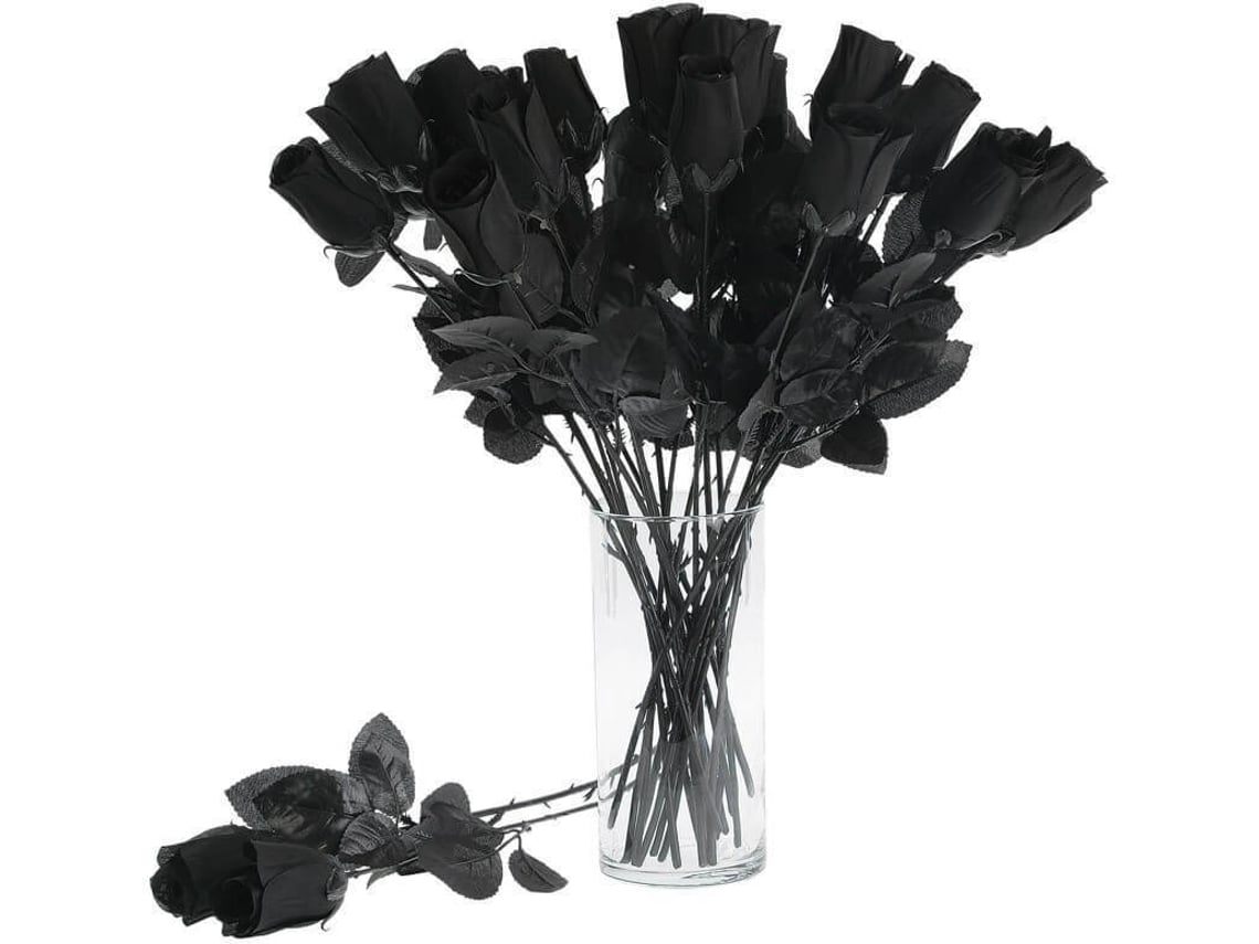 Decoraciones para Halloween CREACIONES LLOPIS Rosas Negras de Tela |  